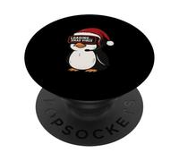 Gaming Santa Loading Xmas Vibes - Manchot Noël Gamer Amusant PopSockets PopGrip Adhésif