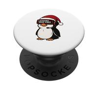 Gaming Santa Loading Xmas Vibes - Manchot Noël Gamer Amusant PopSockets PopGrip Adhésif