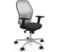 Piqueras y Crespo Chaise ergonomique pour travail à domicile, réglable, avec dossier fixe, soutien lombaire 1D, bras 2D, mécanisme synchronisé 5 positions, jusqu'à 120 kg, 8 heures d'utilisation