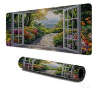 Gaming Tapis de Souris 500x250, Mousepad Sill Paysage, Portable Mouse Pad à Bords Cousus, Antidérapant Tapis Caoutchouc, Tapis Déco Bureau pour PC, Ordinateur, Travail, Idée Cadeau pour Famille S-51