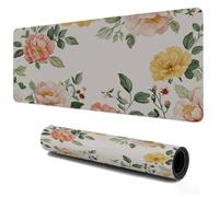 Gaming Tapis de Souris 700x300, Mousepad Couleur Fleur, Portable Mouse Pad à Bords Cousus, Antidérapant Tapis Caoutchouc, Tapis Déco Bureau pour PC, Ordinateur, Travail, Idée Cadeau pour Famille S-23