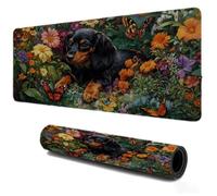 Gaming Tapis de Souris 700x400, Mousepad Chien Papillon, Portable Mouse Pad à Bords Cousus, Antidérapant Tapis Caoutchouc, Tapis Déco Bureau pour PC, Ordinateur, Travail, Idée Cadeau pour Famille S133