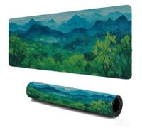 Gaming Tapis de Souris 700x400, Mousepad Paysage Forêt, Portable Mouse Pad à Bords Cousus, Antidérapant Tapis Caoutchouc, Tapis Déco Bureau pour PC, Ordinateur, Travail, Idée Cadeau pour Famille S-125