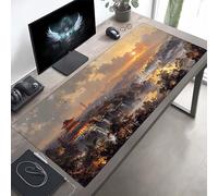 Gaming Tapis de Souris Architecture Noir, Grand Tapis de Souris XXL 1000x500x3mm, Mouse Pad pour Clavier et Bureau, avec Bords Surpiqués et Dos Antidérapant, for Gamer Gaming Accessoire PjY9047 4-5