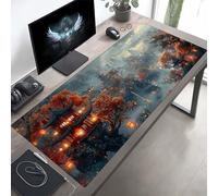 Gaming Tapis de Souris Architecture Noir, Grand Tapis de Souris XXL 800x300x3mm, Mouse Pad pour Clavier et Bureau, avec Bords Surpiqués et Dos Antidérapant, for Gamer Gaming Accessoire PjY7243 K-0