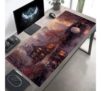 Gaming Tapis de Souris Architecture Noir, Grand Tapis de Souris XXL 90 x 40 cm, Mouse Pad pour Clavier et Bureau, avec Bords Surpiqués et Dos Antidérapant, for Gamer Gaming Accessoire PjY8535 F-7