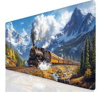 Gaming Tapis de Souris Bleu Tapis de Souris XXL 1200x600x3mm, Former Mouse Pad pour Clavier et Bureau, avec Bords Surpiqués et Dos Antidérapant sous Main Bureau, pour Gaming Accessoire, Cadeau YG-118