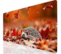 Gaming Tapis de Souris Feuille D'Érable Tapis de Souris XXL 1200x600x3mm, Hérisson Mouse Pad pour Clavier et Bureau,avec Bords Surpiqués et dos Antidérapant Sous Main Bureau,Gaming Cadeau Homme YG-710