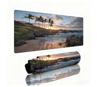 Gaming Tapis de Souris Îles Grand Tapis de Souris 1000x500x3mm Mouse Pad Crépuscule Surface Lisse Une Base Caoutchouc Antidérapante sous Main Bureau Accessoire Gaming pour Gamer Maison Bureau W1-87