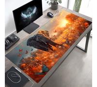 Gaming Tapis de Souris Jaune éLéPhant, Grand Tapis de Souris XXL 100 x 50 cm, Mouse Pad pour Clavier et Bureau, avec Bords Surpiqués et Dos Antidérapant, for Gamer Gaming Accessoire PjY1617 4-Q