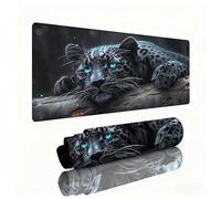 Gaming Tapis de Souris Léopard Grand Tapis de Souris 1000x500x3mm Mouse Pad Mystère Surface Lisse Une Base Caoutchouc Antidérapante sous Main Bureau Accessoire Gaming pour Gamer Maison Bureau W1-565
