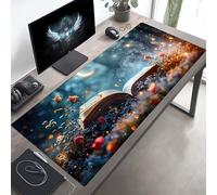 Gaming Tapis de Souris Livre Bleu, Grand Tapis de Souris XXL 1000x500x3mm, Mouse Pad pour Clavier et Bureau, avec Bords Surpiqués et Dos Antidérapant, for Gamer Gaming Accessoire PjY2807 S-5