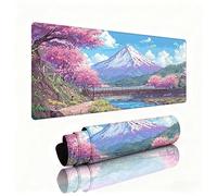 Gaming Tapis de Souris Mont Fuji Grand Tapis de Souris 900x400x3mm Mouse Pad Arbre Surface Lisse Une Base Caoutchouc Antidérapante sous Main Bureau Accessoire Gaming pour Gamer Maison Bureau W1-475