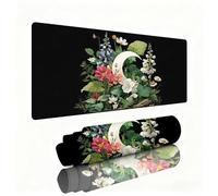 Gaming Tapis de Souris Noir Grand Tapis de Souris 900x400x3mm Mouse Pad Lune Surface Lisse avec Une Base Caoutchouc Antidérapante sous Main Bureau Accessoire Gaming pour Gamer Maison Bureau W1-365