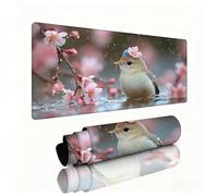 Gaming Tapis de Souris Oiseau Grand Tapis de Souris 600x300x3mm Mouse Pad Eaux Pluie Surface Lisse Une Base Caoutchouc Antidérapante sous Main Bureau Accessoire Gaming pour Gamer Maison Bureau W1-604