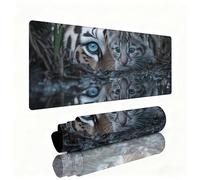 Gaming Tapis de Souris Tigre Grand Tapis de Souris 900x400x3mm Mouse Pad Mystère Surface Lisse avec une Base Caoutchouc Antidérapante Sous Main Bureau Accessoire Gaming pour Gamer Maison Bureau W1-229