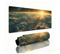 Gaming Tapis de Souris Univers Grand Tapis de Souris 1000x500x3mm Mouse Pad Soleil Surface Lisse Une Base Caoutchouc Antidérapante sous Main Bureau Accessoire Gaming pour Gamer Maison Bureau W1-318