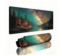 Gaming Tapis de Souris Vert Grand Tapis de Souris 600x400x3mm Mouse Pad Ciel Étoilé Surface Lisse Une Base Caoutchouc Antidérapante sous Main Bureau Accessoire Gaming pour Gamer Maison Bureau W1-450