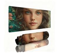 Gaming Tapis de Souris Vert Grand Tapis de Souris 700x300x3mm Mouse Pad Femme Surface Lisse avec Une Base Caoutchouc Antidérapante sous Main Bureau Accessoire Gaming pour Gamer Maison Bureau W1-140