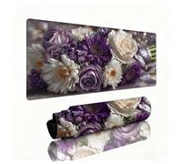 Gaming Tapis de Souris Violet Grand Tapis de Souris 1000x500x3mm Mouse Pad Bouquet Surface Lisse avec Base Caoutchouc Antidérapante sous Main Bureau Accessoire Gaming pour Gamer Maison Bureau W1-18