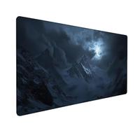 Gaming Tapis de Souris XXL 800 x 400 x 3 mm Grand Tapis de Souris Noir Mouse Pad Montagne Tapis Souris Surface Lisse et Base en Caoutchouc Anti-dérapant, Decoration Chambre, Cadeau Homme Z-277