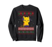 Gaming Ugly Christmas Sweater Gamer Cat Pull de Noël Sweatshirt