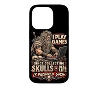 Gaming Warrior Collecting Skulls, Jeu PC, MMO, RPG, Gamer Coque pour iPhone 14 Pro