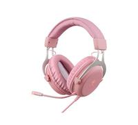 GAMING - WHITE LINE WH85 - Casque gaming LED, haut-parleurs stéréo 57mm, Cuir PU, PC/MAC/Console/Mobile, Blanc