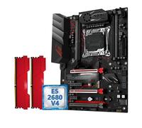 Gaming WiFi Carte mère Fit for Machinist X99 TPM2.0 Combo CPU Xeon E5 2680 V4 LGA 2011-3 et kit RAM DDR4 16 Go enATX MR9A Pro Max USB3