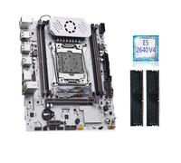 Gaming WiFi Carte mère Fit for QIYIDA X99 LGA 2011-3, kit Combo Xeon E5 2640 V4 CPU DDR4 8 Go x 2 pièces = 16 NVME NGFF M. SATA3.0 USB3. C612chip(Motherboard+CPU)