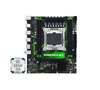 Gaming WiFi Fit for Machinist X99 PR9-H Ensemble de Cartes mères LGA 2011-3 Kit Xeon E5 2650 V4 processeur d'unité Centrale avec 16 go mémoire RAM DDR4 ECC SATA3.0 NVME M.2(Motherboard+CPU+RAM)