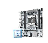 Gaming WiFi Fit for Machinist X99 PR9-H kit de Carte mère Blanche Intel Xeon E5 2670 V3 LGA 2011-3 CPU + DDR4 16 go RAM NVME/SATA M.2 Combo en Option(Motherboards)