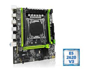 Gaming WiFi Kit de Carte mère Fit for ZSUS X99 P4 avec processeur Intel LGA2011-3 Xeon E5 2620 V3 DDR4 16 go (1 * 16 go) mémoire RAM 2133MHZ NVME M.2 SATA(Motherboard+RAM)
