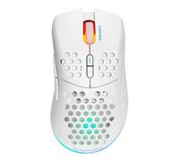 GAMING WM80 Souris de gaming radio optique blanc 7 Boutons 4800 dpi éclairé, rechargeable