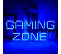 Gaming Zone blue Signe de néon LED néon illuminant le signe de décoration murale chambre à coucher, salon, fête