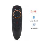 GAMINJA G10S Air Mouse télécommande vocale 2.4G Gyroscope sans fil IR apprentissage pour H96 MAX X88 PRO X96 MAX Android TV Box HK1 - Type Noir #A