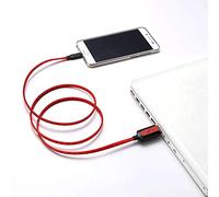 Gamium Câble USB C LED Lumineux Plat 1M - Connecteur Ultra Résistant Gaming - Charge Rapide - Recharge Manette et Portable - Lumineux - Rouge