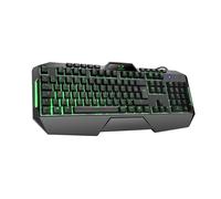 Gamium Clavier Gamer Filaire Ultra Mince, Gaming Keyboard USB Ergonomique LED Rétro-éclairage avec Raccourci Multimédia pour PS4, PC, Ordinateur, Bureau, Jeux - AZERTY