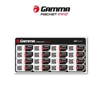 Gamma Gamma Racket Info Internationale Version Autocollants String Pack De 16-Noir nosize