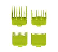 GAMMA+ Lot de 4 Peignes à Double Aimants pour Tondeuse à Cheveux, 4 Tailles de 1,5 à 6 mm, Compatible avec les Tondeuses Gamma+, Stylecraft et Autres Marques (Vert)
