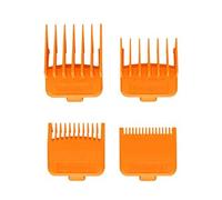 GAMMA+ Lot de 4 Peignes à Double Aimants pour Tondeuse à Cheveux, 4 Tailles de 1,5 à 6 mm, Compatible avec les Tondeuses Gamma+, Stylecraft et Autres Marques (Orange)