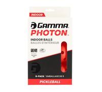 Gamma Photon Balles de pickleball d'intérieur, 26 trous pour un vol intérieur précis, approuvé par l'USAPA pour jeu de tournoi, haute visibilité, durable, rebond constant, rouge