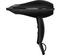 GAMMA+ Sèche-cheveux Professionnel X-Hybrid Compact, Léger et Compact, Technologie Ionique, Grille Revêtue de Tourmaline, 2 Vitesses 3 Températures, 1800-2100W (Noir)