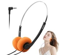 Gammaeon Casque rétro Over-Ear au design des années 80 - Casque léger stéréo avec câble pour smartphones, coussinets en mousse à mémoire inclus et prise jack 3,5 mm