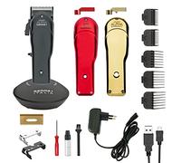 GAMMAPIU' Absolute Alpha Clipper, Professionnel Tondeuse à Cheveux Homme, Moteur rotatif, 4 Heures d'autonomie Sans Fil, Lame Réglable, Silencieuse, 3 Coques, 5 Peignes, Kit de Nettoyage
