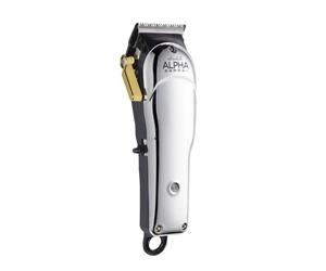 GAMMAPIU' Absolute Alpha Clipper, Tondeuse à Cheveux Professionnelle avec Couvercle Interchangeable, Lame Plate de 45 mm, 5 Peignes et Kit de Nettoyage, Tondeuse à Barbe Électrique Rechargeable