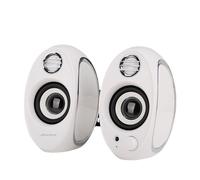 Gamme complète 2.0 Subwoofer Haut-parleurs d'ordinateur portables Mini basse Haut-parleur PC Musique portable DJ USB Soundar pour ordinateur portable Téléphone TV, Blanc