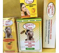 Gamme De Produits De Beauté Éclaircissant - Piment Doux - Sérum, Savon, Crème - 60ml, 120g, 40g