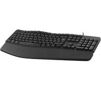 - Gamme Ergo - Clavier Ergonomique Filaire Avec Repose-Poignet Aimanté - Noir