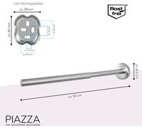 gamme pour salle de bain bremermann PIAZZA - porte-serviette télescopique en inox